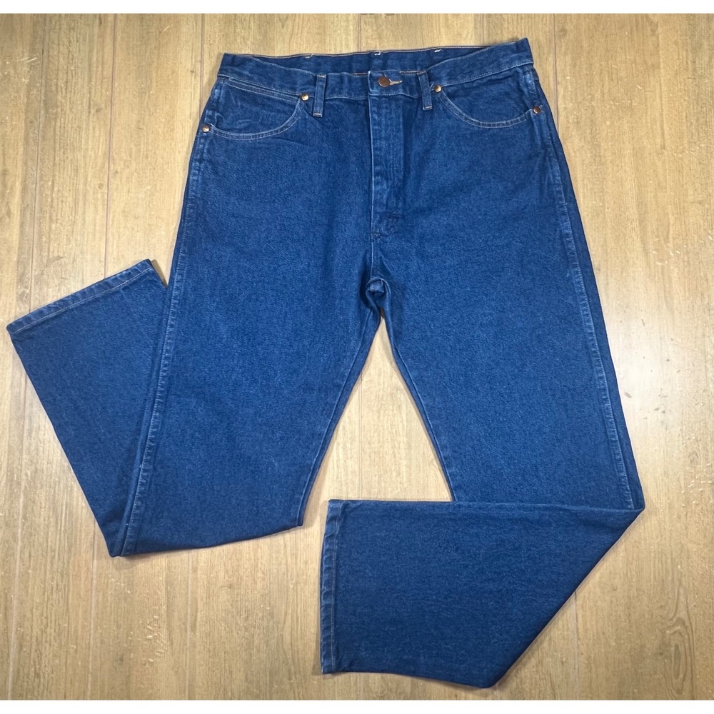 Wrangler Cowboy Cut Straight Leg Jeans Blue Indigo Western Denim 36x30